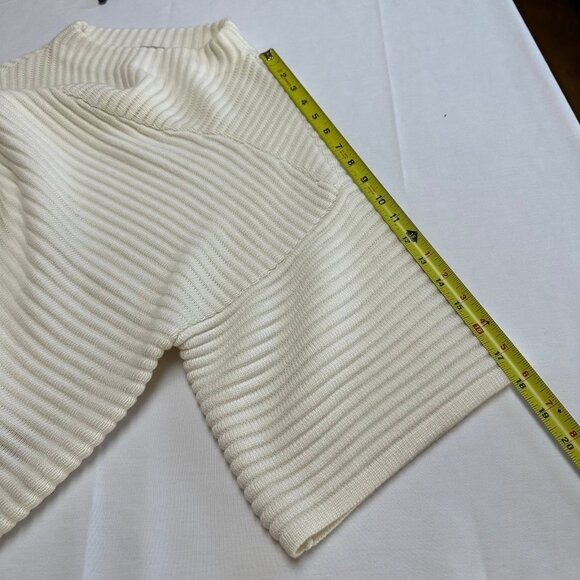 NEW Chicos Texture Pullover Sweater Size 2 (Large) Cashmere Blend Cream Knit - Picture 9 of 9